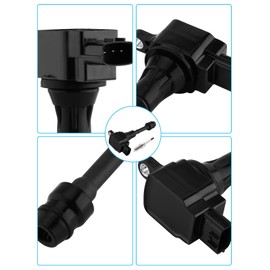 Bobina de encendido TAUTOY UF350 con bujía (2.5L L4) para Nissan Altima 2002-2006, Sentra 2002-2008, X-Trail 2002 2003 2004 2005 2006 2007 2008 2010 2010101010101 1 2 2013, juego de 4