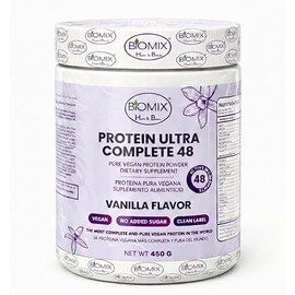 Proteína Vegana Ultra Completa 48 Ingredientes Activos, Sin Gluten, 5 Proteínas Vegetales, Vitaminas, Minerales, Probióticos, Adaptógenos, Mct, Sin Az
