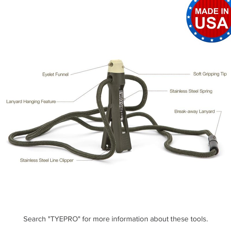 TYEPRO Fly & Ice Fishing Knot Tying Tool, Fly/Jig/Hook (2-Pack)