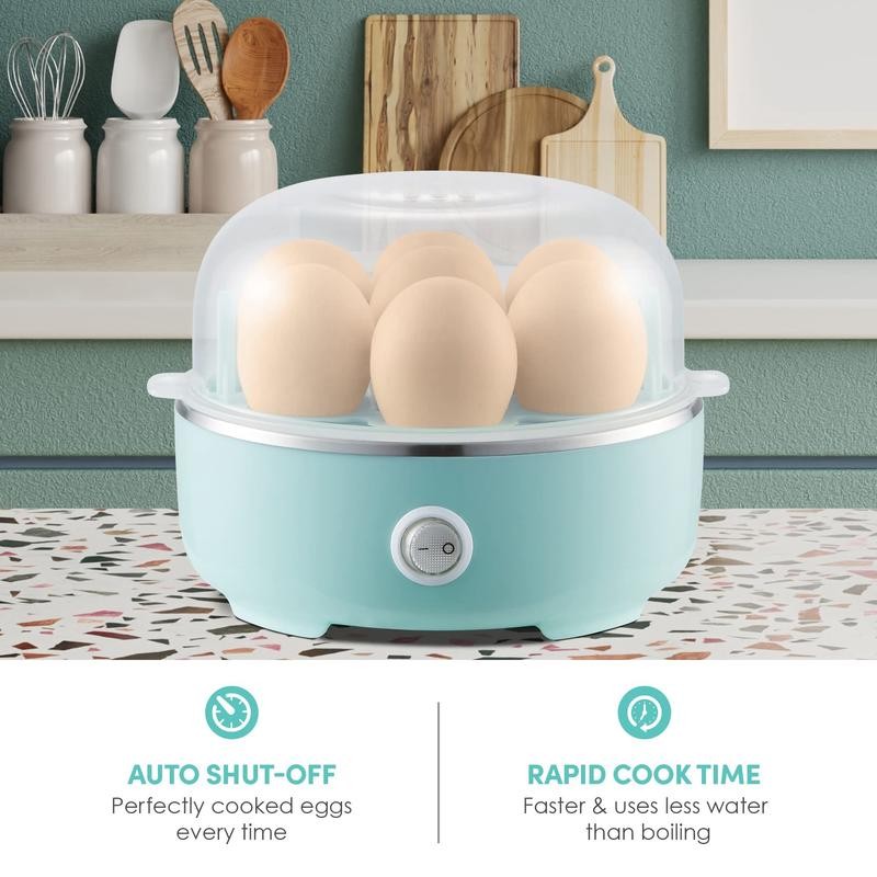Easy Egg Cooker Electric 7-Egg Capacity, Soft, Medium, Hard-Boiled Egg