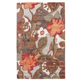 Jaipur Living Petal Pusher Hand-Tufted Floral & Leaves Brown Area Rug (2' X 3')