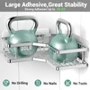 AKTECKE Corner Shower Caddy Bathroom Organizer: Adhesive Shower Rack Bathtub