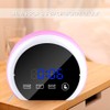 Mirror Surface Digital Alarm Clock Colorful LED Night Light with