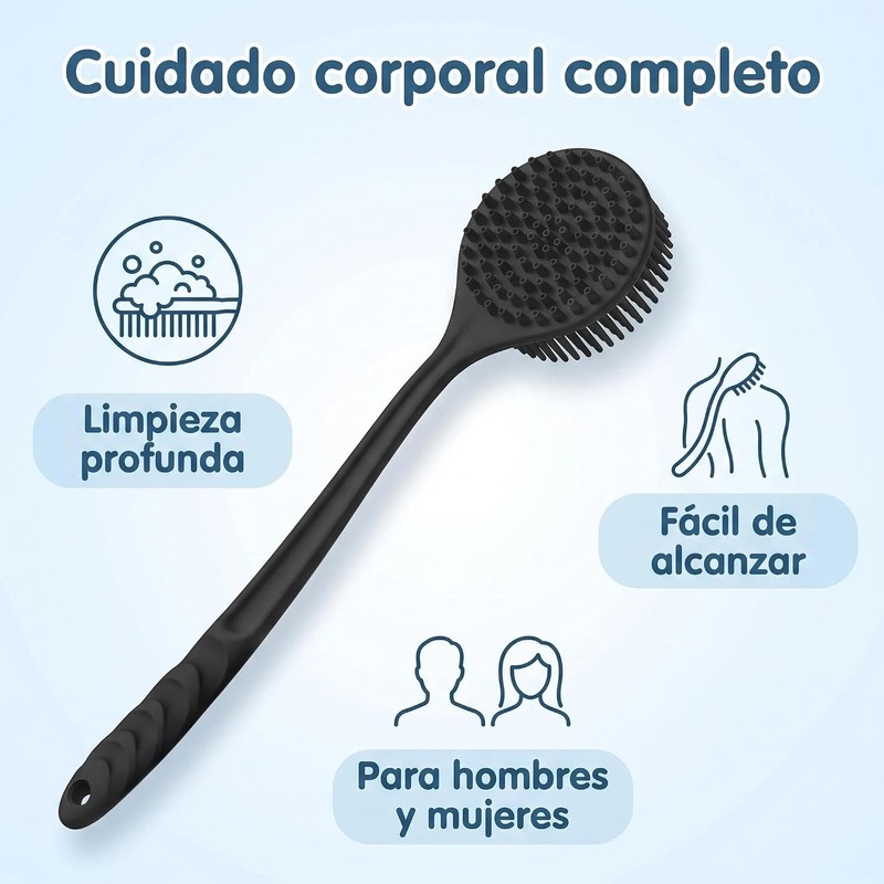 Cepillo de Baño Exfoliante con Mango Largo para Mujeres –