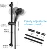 OFFO Shower Slide Bar 24 in Segmental Slide Bar Adjustable