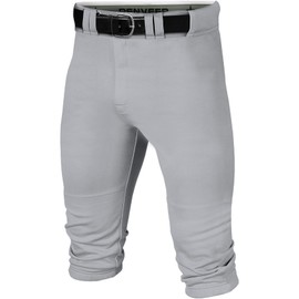 Penveer Knicker Style Adult & Youth Baseball Pants with Durable Snap Zip, Elastic Bottom Mens & Boys Baseball Pants (AS, Grey)