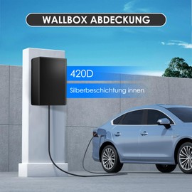 YedZen Wallbox Weather Protection, 420D Oxford Fabric, 40 x 30 x 20 cm, Weather Protection Roof, Wallbox Cover, Protective Cover, Tarpaulin for Wall Mounting, E-Car Charging Station, Outdoor Wallbox