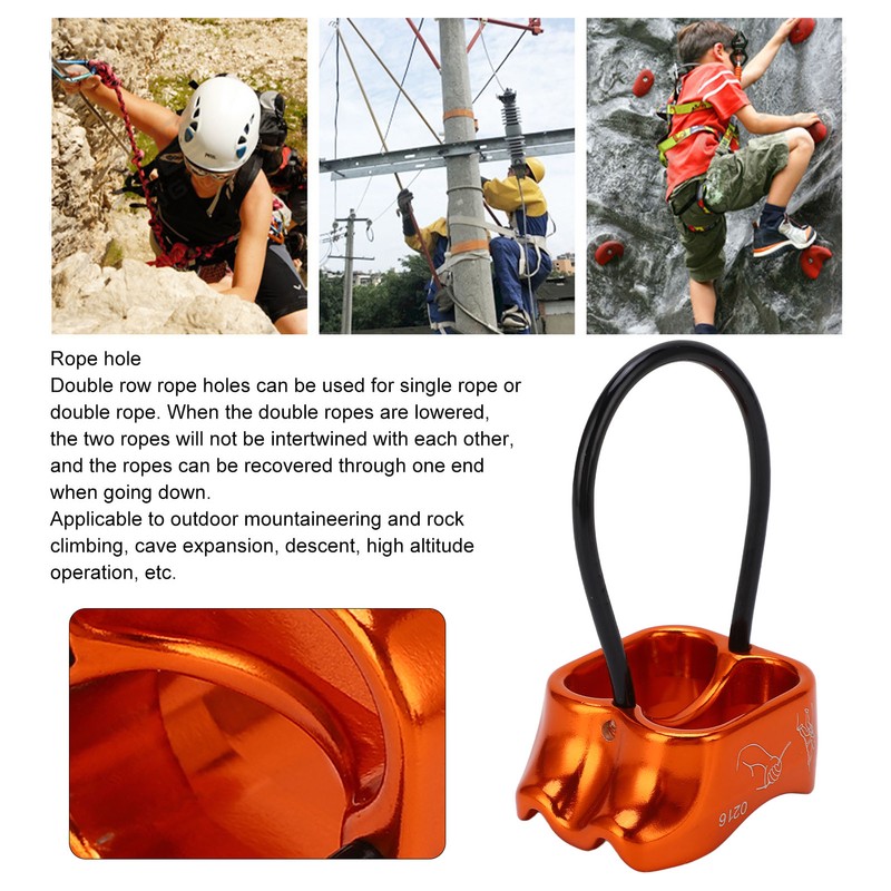 Rappel Device Aluminum Magnesium Alloy ATC Rappelling Descender for Outdoor