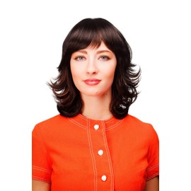 Wig Me Up Lady Wig schulterlang Dark Brown Maroon Strand Curved Tips 35 cm TYW60420 4/30