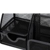 Mesh Desk Office Organizer,Multifunction Pen Holder with Drawer Stationery Storage