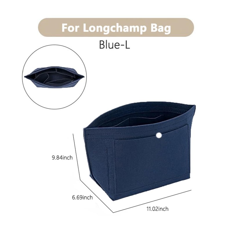 Felt Purse Organizer, Insert Handbag Organizer Compatible with Longchamp Le