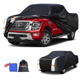 Nissan Titan XD Truck Cover Custom Fit 2016-2026 Crew Cab Short Bed(6.6') with Door Zipper, 12 Layers Outdoor Heavy Pickup Truck Cover Waterproof All Weather, Wind Dust Sun Protector.