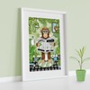 Parmaro Monkey Reading Newspaper Bathroom Print, Monkey on Toilet Print,