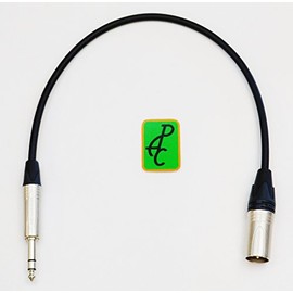 2 ft Canare Quad Balanced Patch Cable Neutrik XLR Male - 1/4" TRS