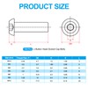 PATIKIL 100pcs M3-0.5x5mm Hex Socket Head Cap Bolts 304 Stainless