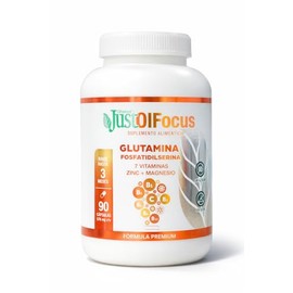 Olnatura Just Olfocus 90 cápsulas, Suplemento Alimenticio para la Salud Cerebral con Fosfatidilserina, L-Glutamina, Zinc, Magnesio, Vitamina B, Sin Az