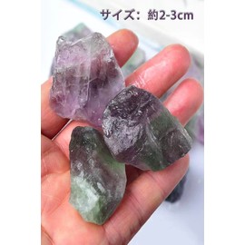 YFFSFDC Natural Crystal, Fluorite, Natural Colored Fluorite Gemstone (Approx. 0.8 - 1.2 inches (2 - 3 cm), 1, 1