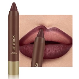 Erinde Matte Lipstick Crayon for Women, Berry Red Wine 24 Hour Lipstick Lip Liner Pencil, Neutral Lip Stick Long Lasting Waterproof, Vegan & Cruelty-Free, 05