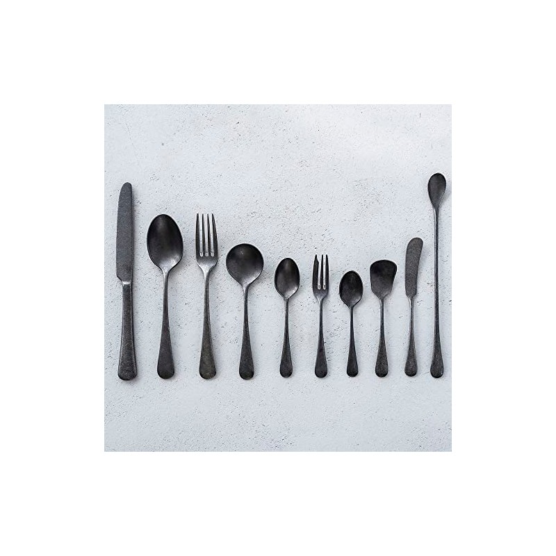 BLACKVINTAGEINOX Black Vintage Inox Old English Dinner Spoon, Made in