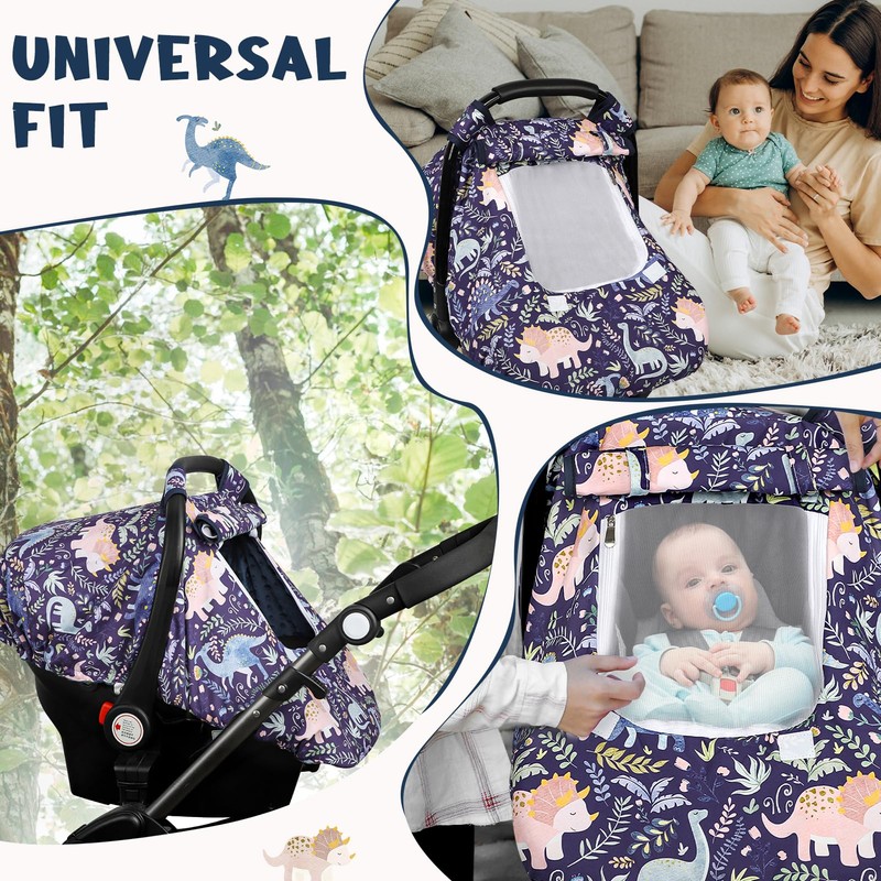 Pea Pod Winter Baby Car Seat Cover for Newborn, Warm