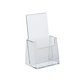 Azar Displays - 252012-50pk Clear Acrylic Trifold Literature Brochure Holder For Counter | Perfect For Pamphlets | Brochures | Menus | Promotions | Literature | Made In USA |