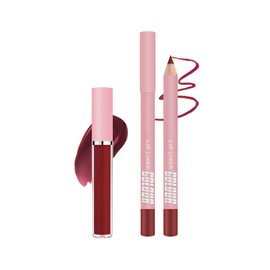 KXmzeG Matte Lip Liner Lip Gloss Set, Long Lasting Waterproof Lip Gloss Set, Long-Lasting And Hydrating Beauty Daily Cosmetics Gift for Girls,High Pigment Not Easy to Lip Stains, Terracotta