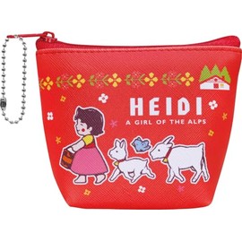 Jays Planning SNP078 Alps Girl Heidi Mini Pouch, Red, Approx. 4.1 x 3.3 x 1.8 inches (10.5 x 8.5 x 4.5 cm)