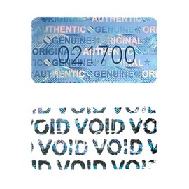 Anti-Counterfeit Labels, Hologram Labels, Tamper Receipts, Leave a Mark, VOID Tag, Security Stickers (150 Sheets) (Silver)