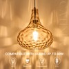 CATINER 11" Amber Hammered Glass Pendant Light, Blown Glass Hanging