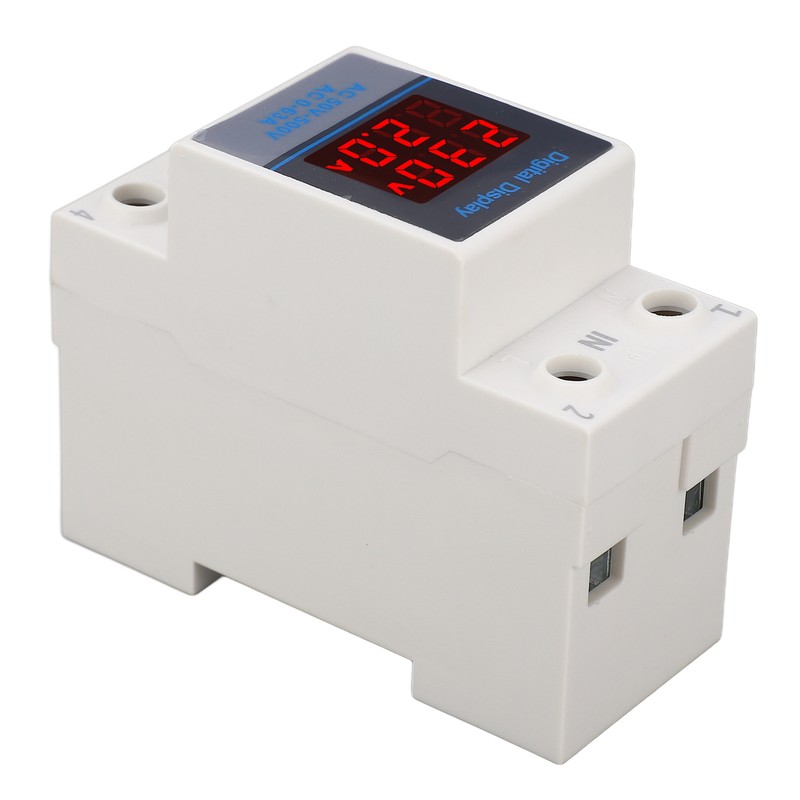 Voltage Current Meter Din Rail Double Display Display Monitor Single