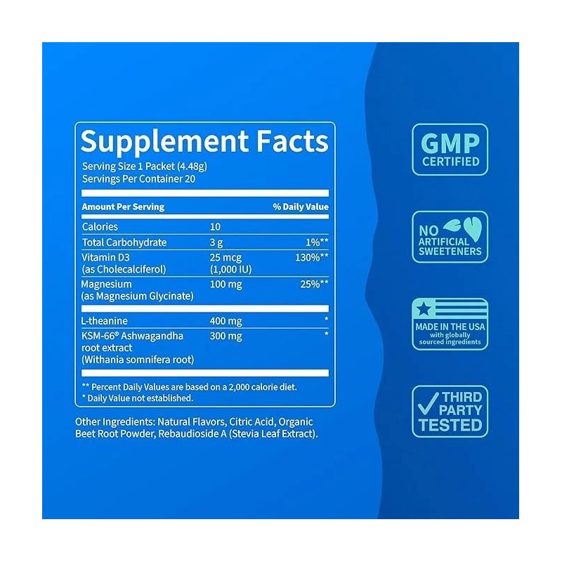 nello SUPER CALM Calming Drink Mix Raspberry Lemonade 20 servings