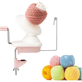 Yarn Winder, Knitting Yarn Ball Winder,Knitting Wool Winder Holder, Swift Table Top Hand Operated Winder,Manual Wool Yarn Cone Ball Winder ，Pink