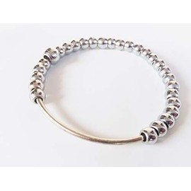 Abgeostones Simran Mala Kada For Hand held Meditation Kada Sikh Hindu Buddhism Kara (28 Beads 2.75 inches)