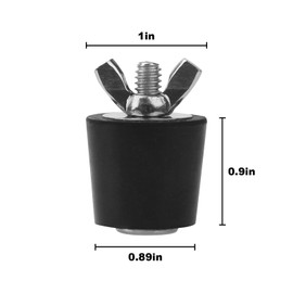 Pool Return Plugs Pool Skimmer Plug Pool Freeze Plugs 1" Rubber Pool Winterizing Plugs with Stainless Steel Screw Bolts-2 PCS