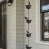Gutter Rain Chain, Outdoor Rain Chain, Bird on Cup Gutter