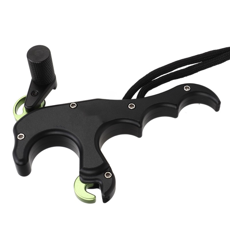 4 Finger Archery Release Aid Grip Adjustable Aluminum Alloy Compound