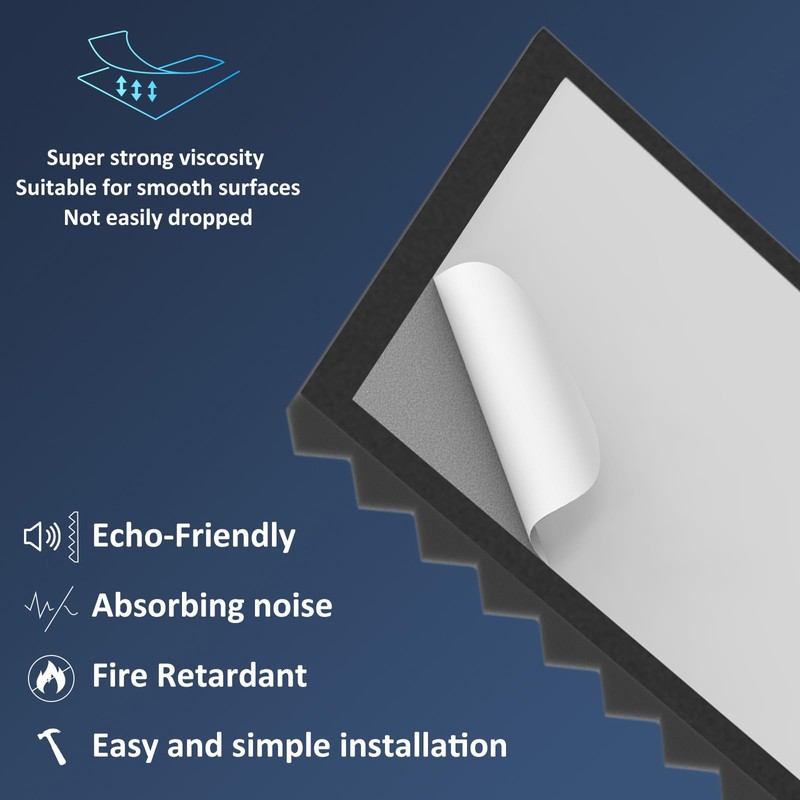 JBER 24Pack Sound Proof Foam Panels, 2" X 12" X