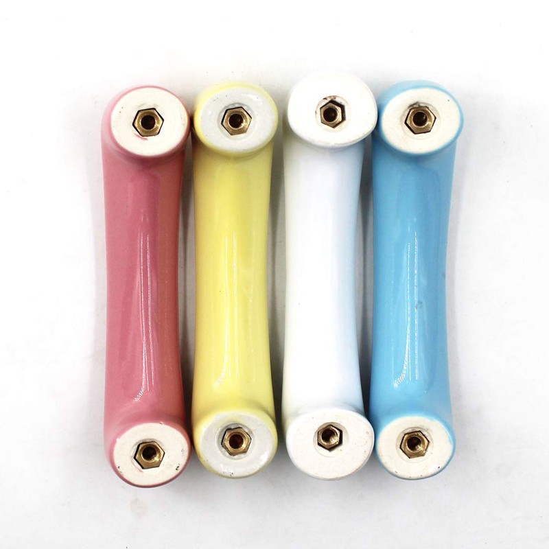 Blue Ceramic Cabinet Handles Drawer Pulls Knobs Cupboard Knobs For