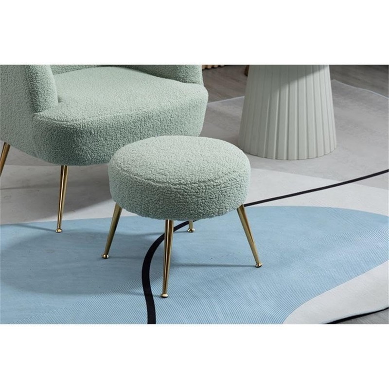 Devion Furniture 28.75" Wide Modern Wool Upholstered Accent Armchair &