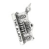 LGU Sterling Silver Oxidized Texas Alamo Charm