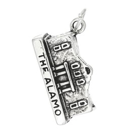 LGU Sterling Silver Oxidized Texas Alamo Charm