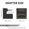 Duttek 180度ミニHDMI HDMIアダプター 8K U字型HDMIミニHDMIアダプター 48Gbps UHD ダウンアングル ミニHDMIオスHDMIメス延長コンバーター カメラ/プロジェクター用