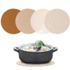 Chamgeco 10-Inch Woven Table Mats Placemats Trivets, 4PCS Heat-Resistant Cotton