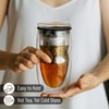 BTaT- Double Wall Glass Tea Cup With Stainless Steel Infuser,