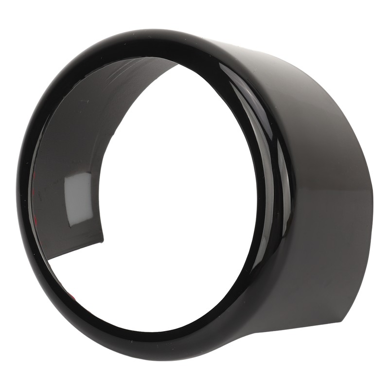 Front Grille Emblem Logo Ring Glossy Black Exterior Badge Decoration