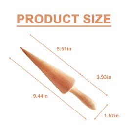 Vyooxcy Pizzelle Roller Molds， Waffle and Krumkake Cone Shaper，8.6 Inch Wooden Pastry Ice Cream Cone Molds for DIY Tools Dessert Cooking