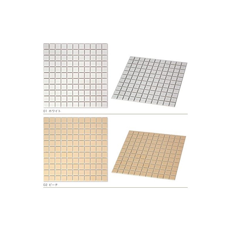 NET-25k-10 1.0 inch (25 mm) Square Mosaic Tile [Regular Color]