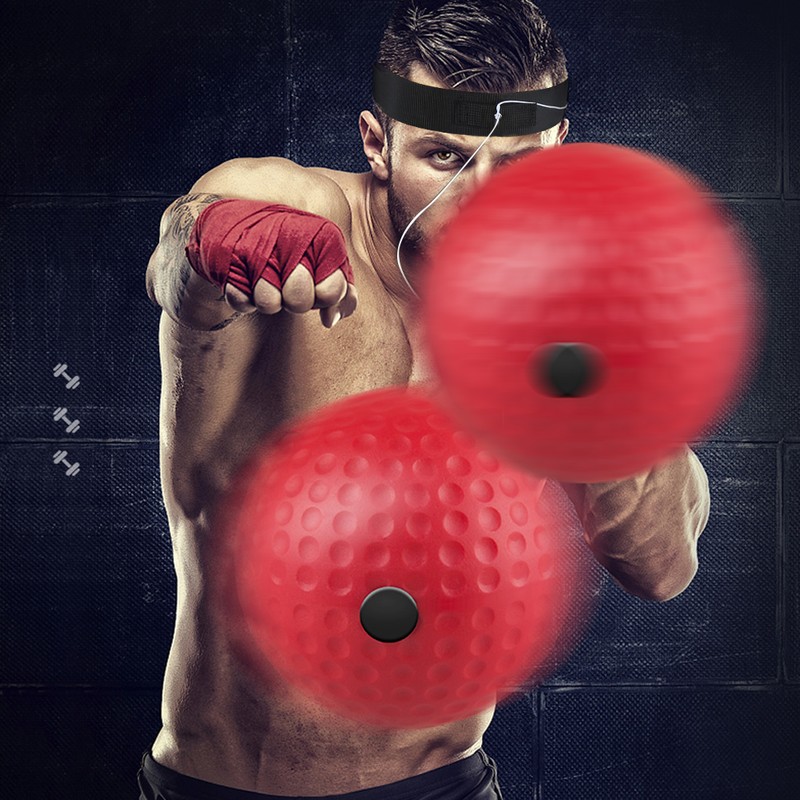 Punching Reaction PU Foam Ball Headband Adjustable Sports Fitness Boxing
