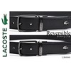 Lacoste LB80090 Men's Cow Leather Reversible Business Belt, Black