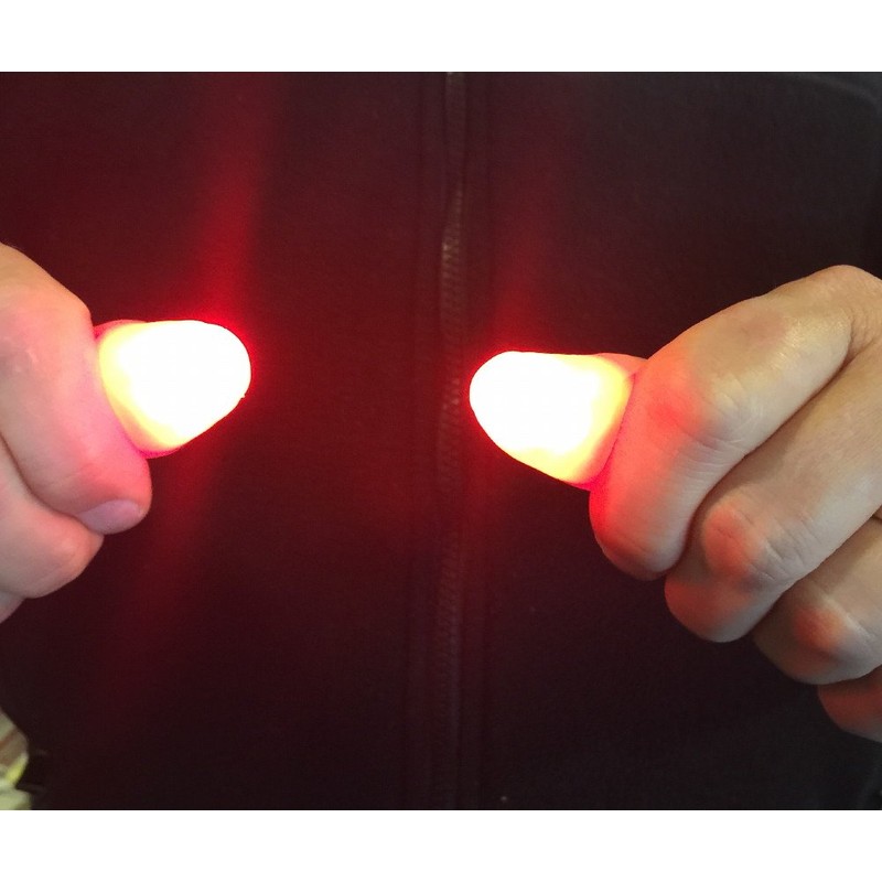 London Magic Works Red Fingertip Light Illusion, 1 Pair